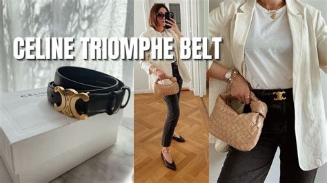 celine triomphe belt size 85|Celine triomphe belt size comparison.